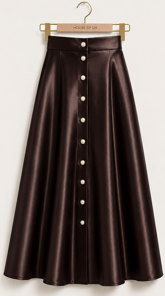 DUTCH SATIN A-LINE SKIRT